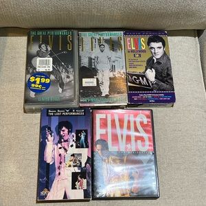 Elvis Presley Vhs & Dvd Collection Lot